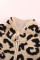 Khaki Leopard Sherpa Jacket Vest