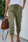 Olive Drawstring Cargo Pocketed Joggers