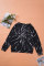 Black Cotton Blend Tie Dye Pullover Sweatshirt