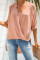Pink Get You Covered Drape Front Layered Blouse