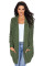 Army Knit Texture Long Cardigan