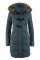 Gray Toggle Button Quilted Coat for Women