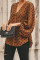 Brown Dot Boo Balloon Sleeve Blouse