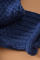 Blue Oversized Chunky Batwing Long Sleeve Turtleneck Sweater