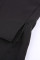 Black V Neck 3/4 Sleeve High Low Hem Shirt