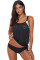 Multicolor Layered Tankini Top with Brief Swimsuit