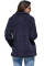 Navy Fleece Open Front Coat with Pockets