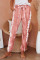 Pink Pocketed Tie-dye Knit Joggers