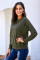 Green French Terry Cotton Blend Pullover Sweatshirt