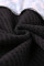 Black Colorblock Leopard Patchwork Knit Top