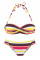 Yellow Boho Stripes Push up Bikini Set