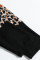 Orange Leopard Splicing Colorblock Cardigan