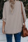 Apricot V Neck 3/4 Sleeve High Low Hem Shirt
