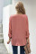 V Neck 3/4 Sleeve High Low Hem Shirt