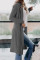 Gray Slouchy Pocketed Knit Longline Cardigan
