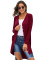 Red Selected Button Down Pocketed High Low Cardigan
