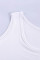 White Casual Women Tank Top with Multicolor Pocket