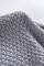 Gray Oversized Chunky Batwing Long Sleeve Turtleneck Sweater