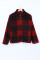 Red Checkered Half Zip Pullover
