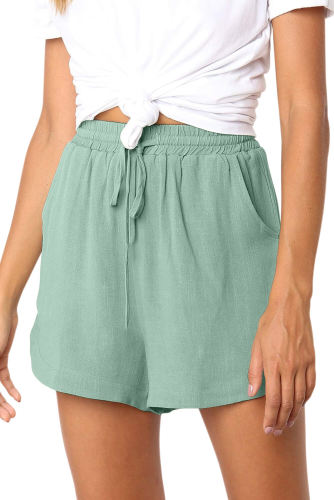 Green Summer Casual Shorts