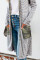 Camo Patchwork Long Striped Cardigan with Pockets