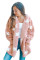 Pink Lapel Collar Scatter Star Fuzzy Coat