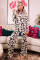 Brown Leopard Print Loungewear Set