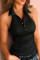 Solid Buttoned Tank Top