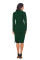 Jade Green Asymmetric Peplum Style Pussy Bow Dress