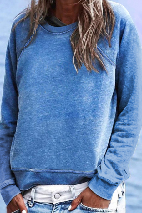 Sky Blue Pullover Sweatshirt