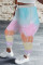 Multicolor Tie Dye Drawstring Waist Jogging Pants