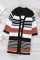 Brown Pocketed Novelty Striped Chenille Cardigan