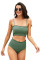 Green Smock High Waist Bikini