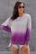 Purple Ombre Crewneck Long Sleeve Sweatshirt