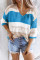 Sky Blue Long Sleeve Loose Casual Knit Top