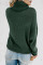 Green Turtleneck Balloon Long Sleeve Pullover Sweater