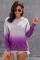 Purple Ombre Crewneck Long Sleeve Sweatshirt