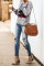 Gray Merry Christmas Letters Print Pullover Sweatshirt
