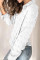 White Long Sleeve Button Fuzzy Polka Dot Shirt