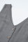 Gray Button V Neck Romper with Belt