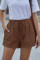 Brown Strive Pocketed Tencel Shorts
