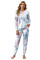 Multicolor Tie Dye Knit Long Sleeve Joggers Set