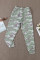 Gray Camouflage Casual Sports Pants