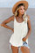 White Knitted Cami Tank Top