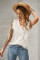 White Lace V Neck Tank Top