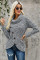 Heather Gray Buttoned Wrap Turtleneck Sweater