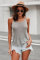 Gray Knitted Cami Tank Top