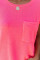 Rose Pocketed Tee with Side Slits