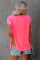 Rose Pocketed Tee with Side Slits