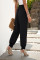 Black Wide Waistband Pocketed Joggers